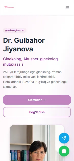 ginekologim.com — telefon ko'rinishi